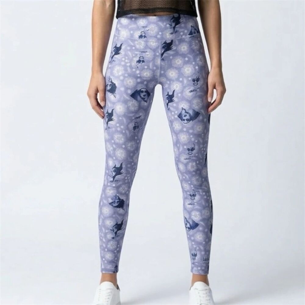 Lularoe Disney Villains Leggings Womens OS Purple Maleficent Cruella Ursula
